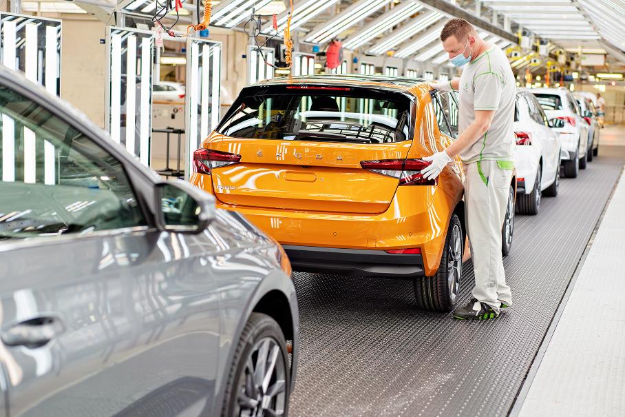 Производство Skoda Fabia.