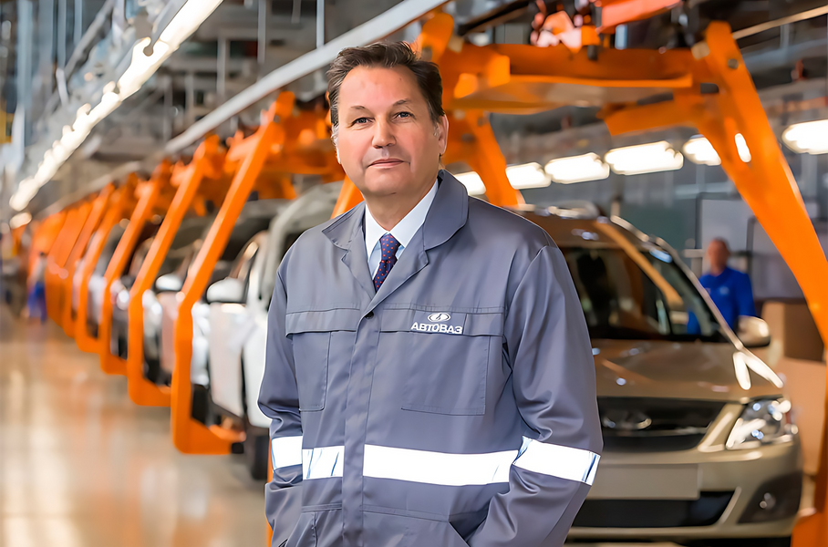 Бу Андерссон у конвейера Lada