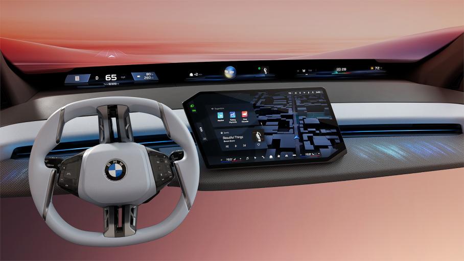 BMW представила новую систему iDrive с дисплеем на все лобовое стекло