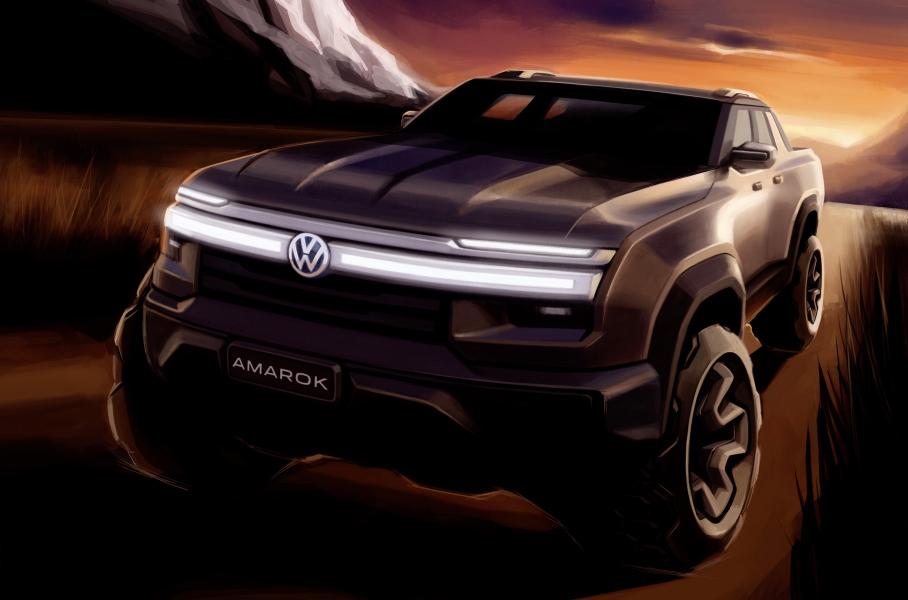 Новый Volkswagen Amarok: появилось первое изображение