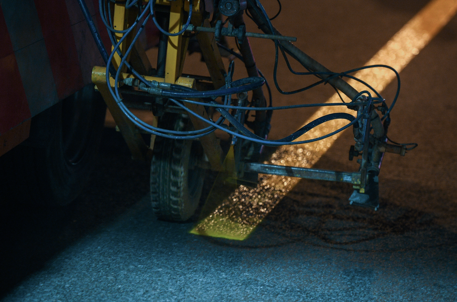 В Москве впервые появилась желтая дорожная разметка